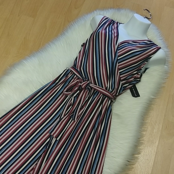 Anthropologie- Donna Morgan Striped Jumpsuit - Picture 13 of 16